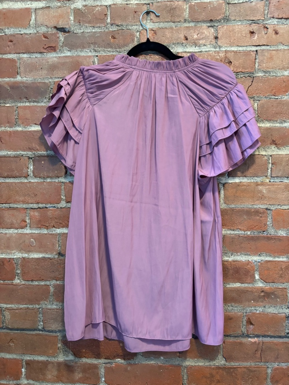 Rose & Olive Mauve Tassel Ruffle Tunic - Picture 4 of 4